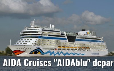 AIDA Cruises "AIDAblu" departing port of Antwerp, 14.09.2011