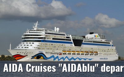 AIDA Cruises "AIDAblu" departing port of Antwerp, 14.09.2011