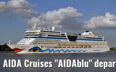 AIDA Cruises "AIDAblu" departing port of Antwerp, 14.09.2011