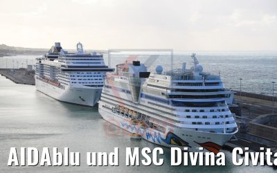 AIDAblu und MSC Divina Civitavecchia 16.10.2020