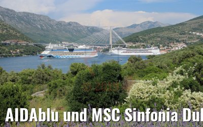 AIDAblu und MSC Sinfonia Dubrovnik 20.06.2019
