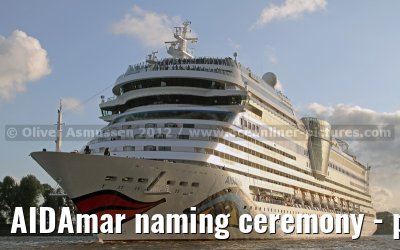 AIDAmar naming ceremony - port of Hamburg - 12th May 2012