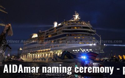 AIDAmar naming ceremony - port of Hamburg - 12th May 2012