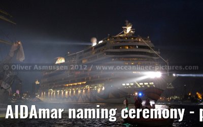 AIDAmar naming ceremony - port of Hamburg - 12th May 2012