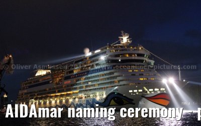 AIDAmar naming ceremony - port of Hamburg - 12th May 2012
