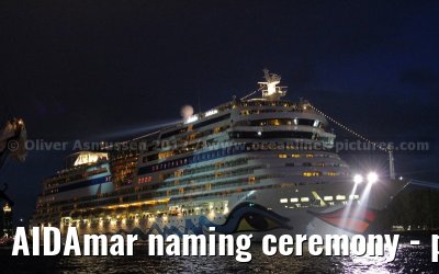 AIDAmar naming ceremony - port of Hamburg - 12th May 2012