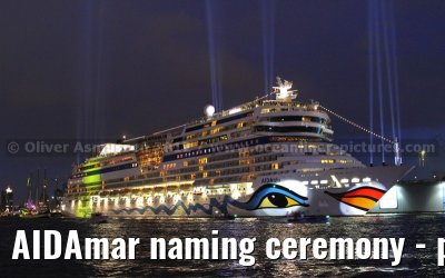 AIDAmar naming ceremony - port of Hamburg - 12th May 2012