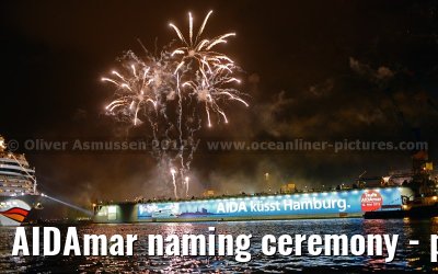 AIDAmar naming ceremony - port of Hamburg - 12th May 2012