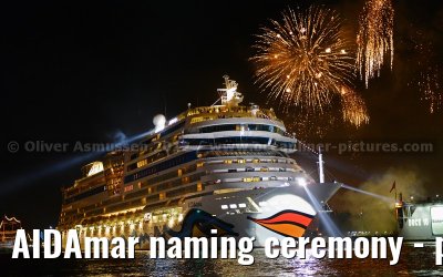 AIDAmar naming ceremony - port of Hamburg - 12th May 2012