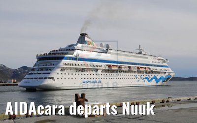 AIDAcara departs Nuuk