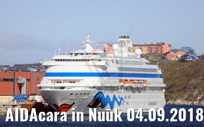 AIDAcara in Nuuk 04.09.2018