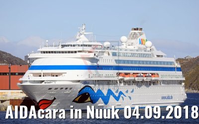 AIDAcara in Nuuk 04.09.2018