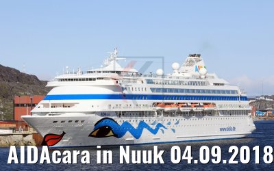 AIDAcara in Nuuk 04.09.2018