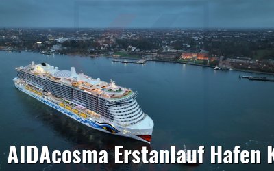 AIDAcosma Erstanlauf Hafen Kiel 18.02.2022