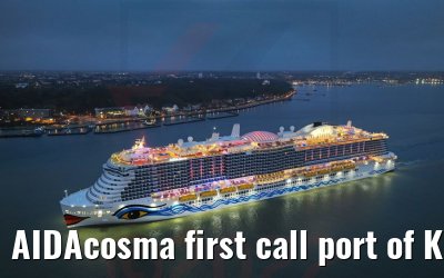 AIDAcosma first call port of Kiel 18.02.2022