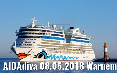 AIDAdiva 08.05.2018 Warnemünde