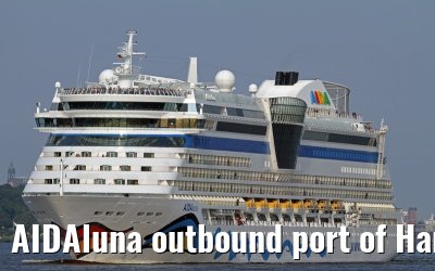 AIDAluna outbound port of Hamburg, 13. July 2013