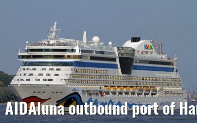AIDAluna outbound port of Hamburg, 13. July 2013