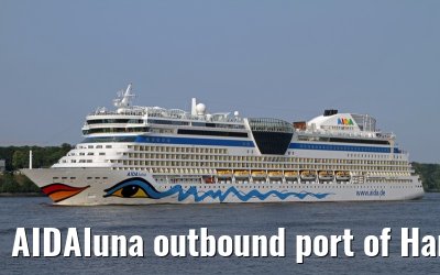 AIDAluna outbound port of Hamburg, 13. July 2013