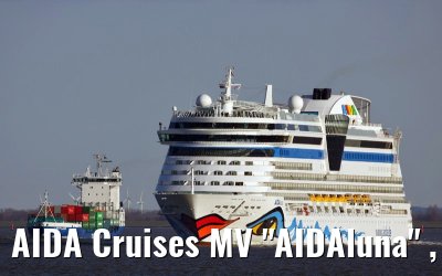 AIDA Cruises MV "AIDAluna" , off the port of Cuxhaven, 19. March 2009