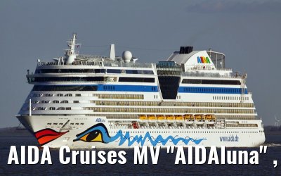 AIDA Cruises MV "AIDAluna" , off the port of Cuxhaven, 19. March 2009