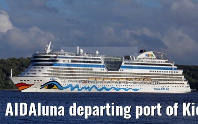 AIDAluna departing port of Kiel 13.08.2016