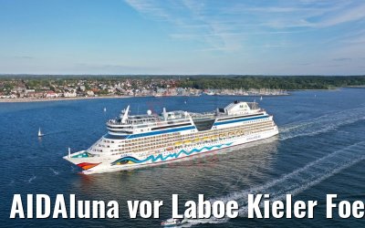 AIDAluna vor Laboe Kieler Foerde mit WSP Boot 10.07.2019