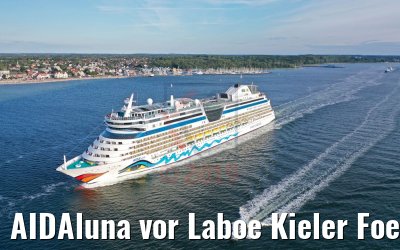 AIDAluna vor Laboe Kieler Foerde mit WSP Boot 10.07.2019