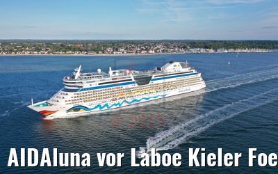 AIDAluna vor Laboe Kieler Foerde mit WSP Boot 10.07.2019