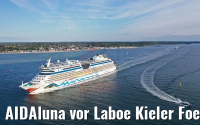 AIDAluna vor Laboe Kieler Foerde mit WSP Boot 10.07.2019