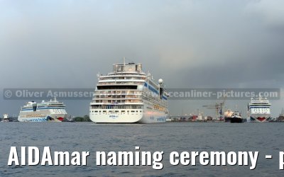 AIDAmar naming ceremony - port of Hamburg - 12th May 2012