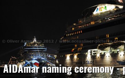 AIDAmar naming ceremony - port of Hamburg - 12th May 2012