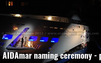AIDAmar naming ceremony - port of Hamburg - 12th May 2012