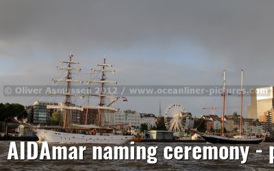 AIDAmar naming ceremony - port of Hamburg - 12th May 2012