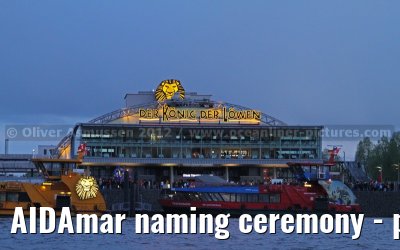 AIDAmar naming ceremony - port of Hamburg - 12th May 2012