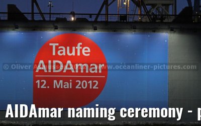 AIDAmar naming ceremony - port of Hamburg - 12th May 2012