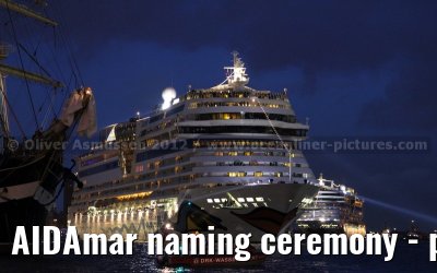 AIDAmar naming ceremony - port of Hamburg - 12th May 2012