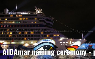 AIDAmar naming ceremony - port of Hamburg - 12th May 2012