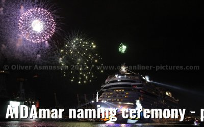AIDAmar naming ceremony - port of Hamburg - 12th May 2012