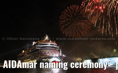 AIDAmar naming ceremony - port of Hamburg - 12th May 2012