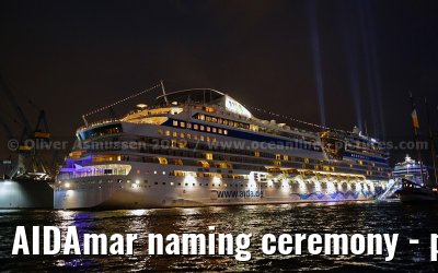 AIDAmar naming ceremony - port of Hamburg - 12th May 2012