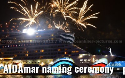 AIDAmar naming ceremony - port of Hamburg - 12th May 2012