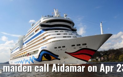 maiden call Aidamar on Apr 23, 2012 in the Port of Hamburg
