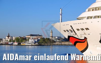 AIDAmar einlaufend Warnemünde 05.05.2018