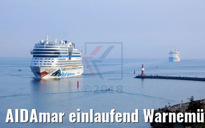 AIDAmar einlaufend Warnemünde 12.05.2018