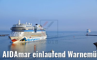 AIDAmar einlaufend Warnemünde 12.05.2018