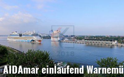 AIDAmar einlaufend Warnemünde 12.05.2018