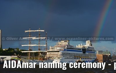AIDAmar naming ceremony - port of Hamburg - 12th May 2012