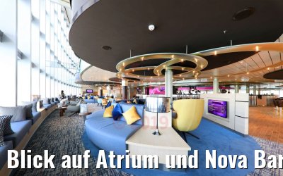 Blick auf Atrium und Nova Bar AIDAnova