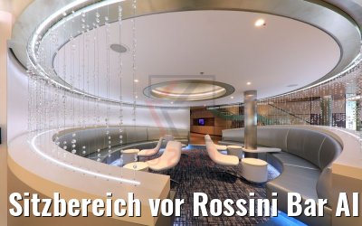 Sitzbereich vor Rossini Bar AIDAnova